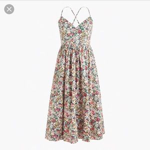 NEW J. Crew lace-up back dress in Liberty Thorpe